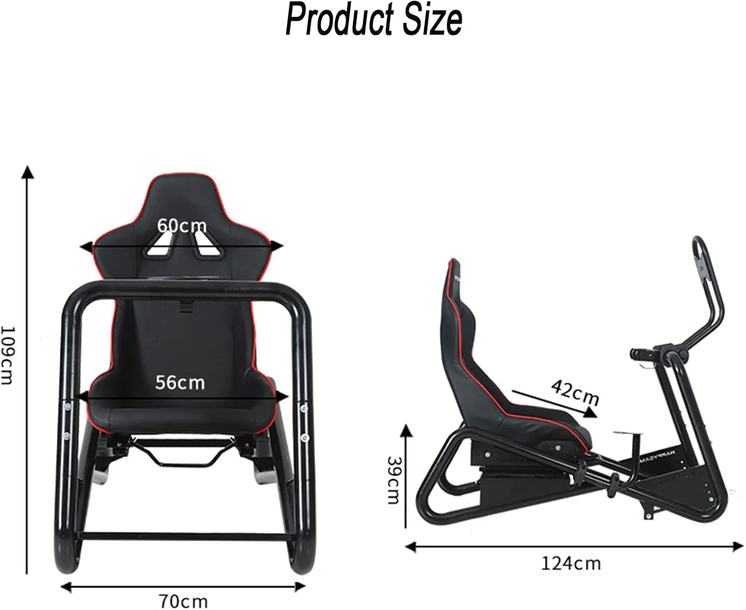 MOG Racing Chair Simulator Steering Wheel Stand BLACK hover