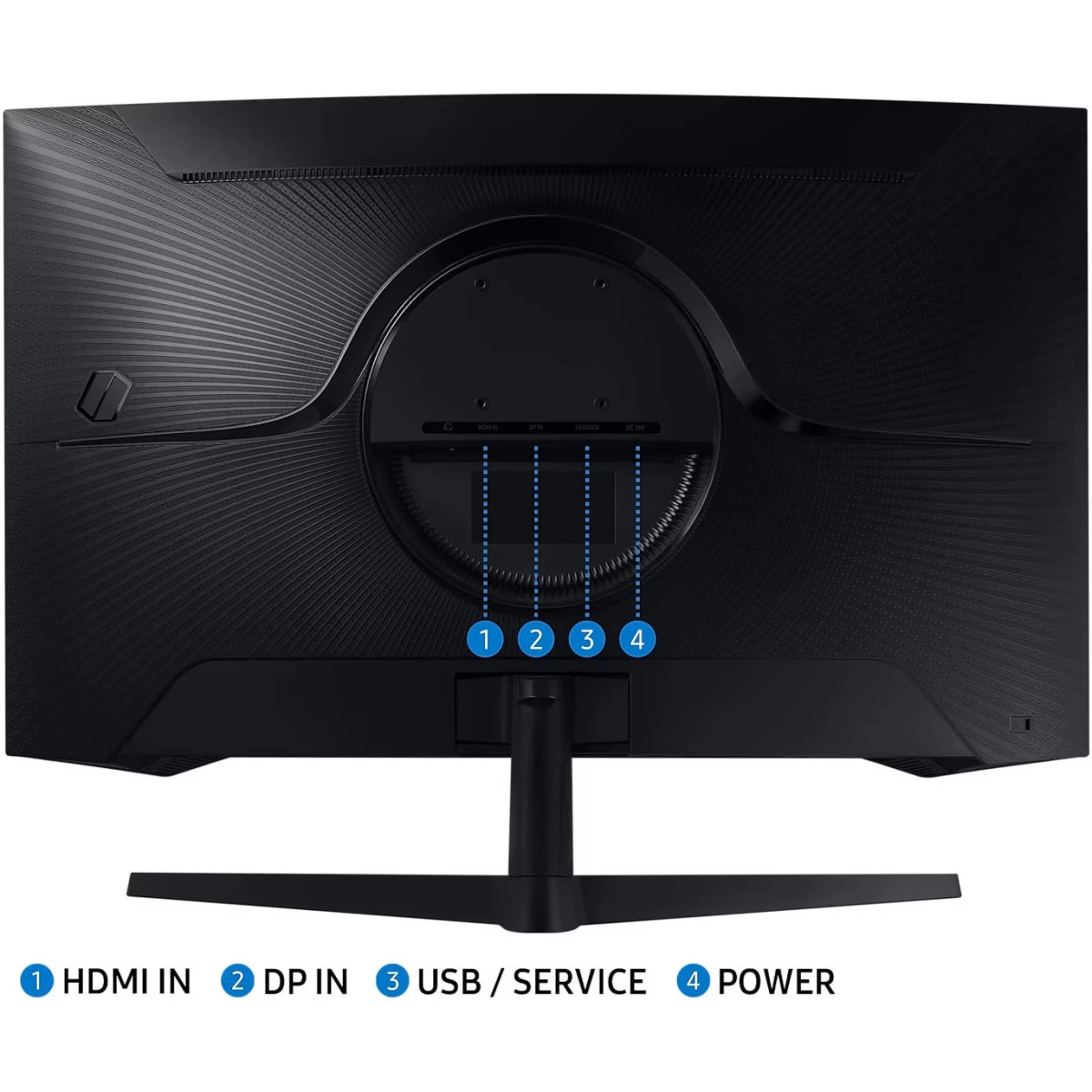 SAMSUNG 32" Odyssey G5 G55C (2023) 2K HDR10 165hz 1ms 1000R Curved AMD FreeSync Eye Care - Black