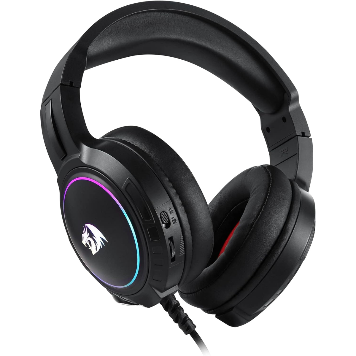 Redragon H270 RGB Gaming Headset with Microphone, Wired, Compatible with Xbox One, Nintendo Switch, PS4, PS5, PC, Laptops and Nintendo Switch (Black)