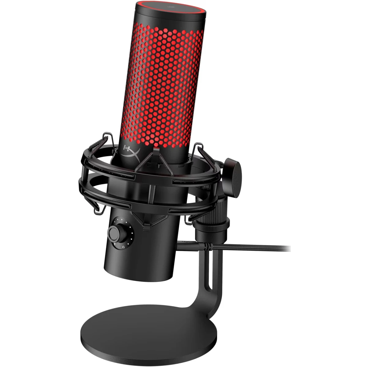 HP HyperX QuadCast 2 (2024) USB Hi-Res Studio-Quality Recording MIC On-Board Controls Mic Status LED - Black