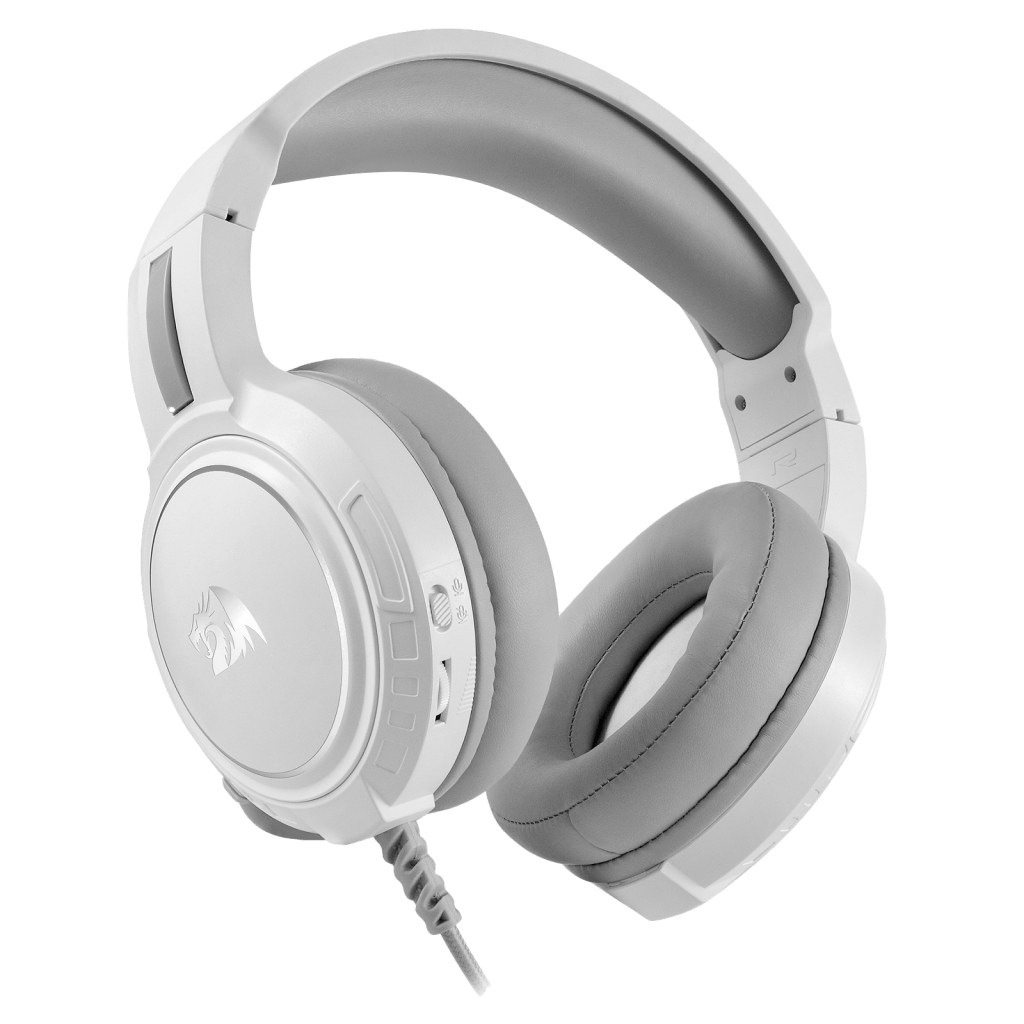 Redragon H270 RGB Gaming Headset with Microphone, Wired, Compatible with Xbox One, Nintendo Switch, PS4, PS5, PC, Laptops and Nintendo Switch White