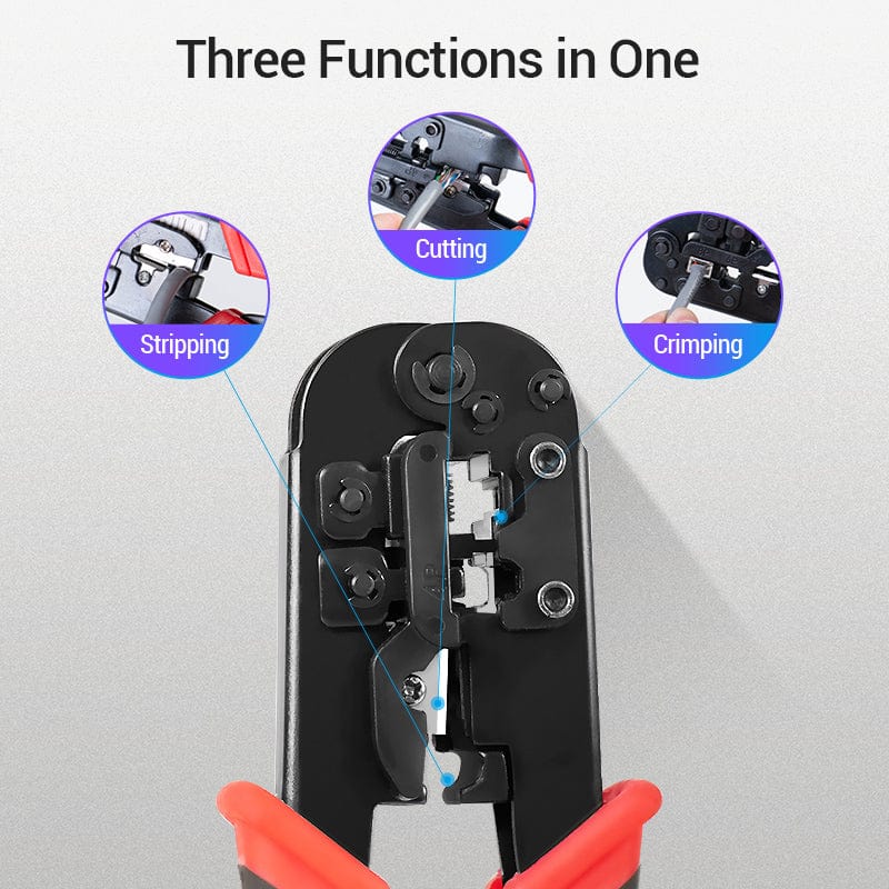 Vention RJ45 Crimping Tool RJ45 Network Cutting Tools 8P RJ45 Crimper Cutter Stripper Plier