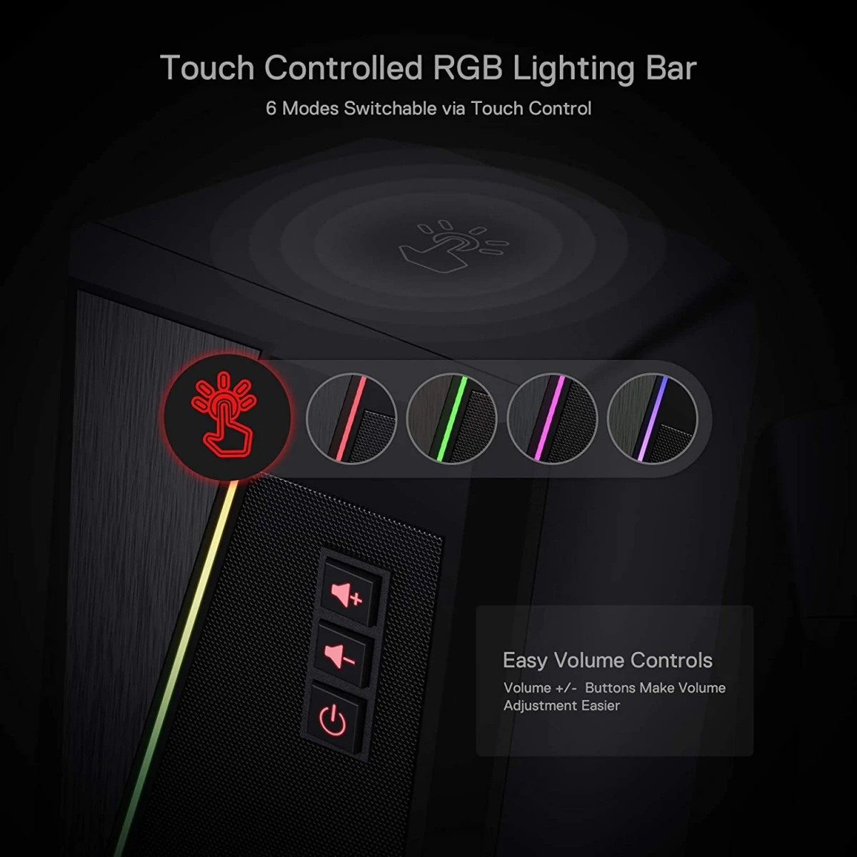 Redragon GS520 Anvil RGB Speakers USB Powered w/ 3.5mm Cable