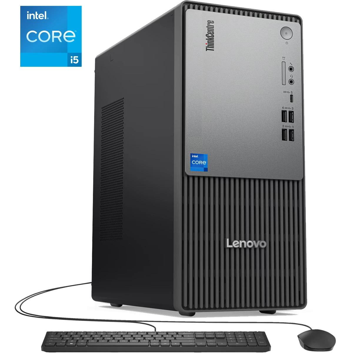 Lenovo NEW ThinkCentre NEO 50t Gen 5 (2024) Tower Desktop14GEN Intel Core i5 10-Cores w/ Wireless & Bluetooth - Black