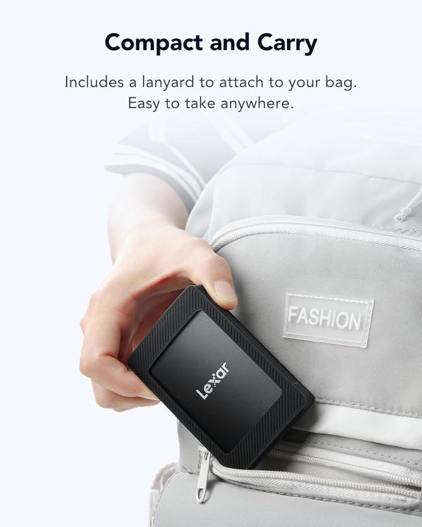 Lexar SL500M 1TB External SSD with Magnetic Set, USB 3.2 Gen2x2 Portable SSD, up to 2000MB/s Read, Compact External Solid State Drive, Ultra Slim hover