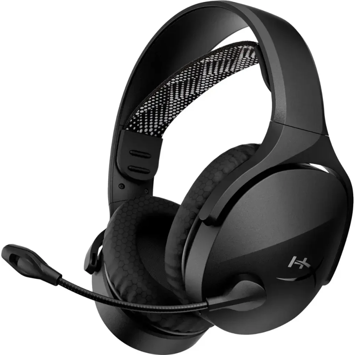 HyperX Cloud Jet Dual Wireless & Bluetooth Gaming Headset Signature HyperX Sound Swivel-to-mute Boom Mic Up to 25 hours of Playtime Intuitive Audio Controls , Black