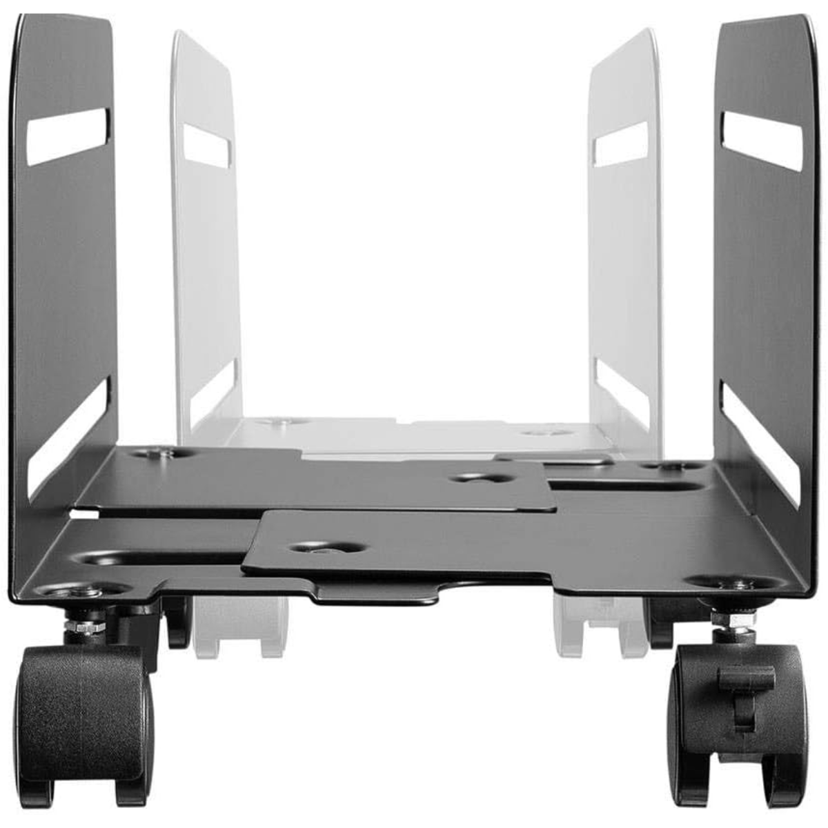PC Tower Mobile Stand - Steel Construction, Black Powder-Coated - Workstream Collection, Alloy steel hover