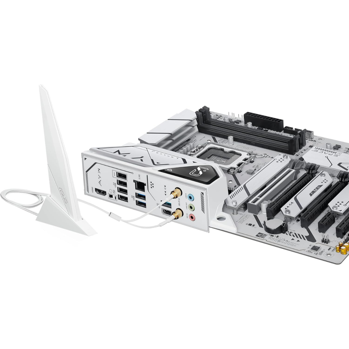 ASUS Z790-AYW WiFi W II Intel Z790 (LGA 1700) ATX Motherboard with PCIe® 5.0, 3X M.2, 12+1 DrMOS, DDR5, WiFi 6, 2.5Gb LAN, HDMI, USB 10Gbps Type-C®, USB 10Gbps Type-C®, Thunderbolt™, USB4®, Aura Sync