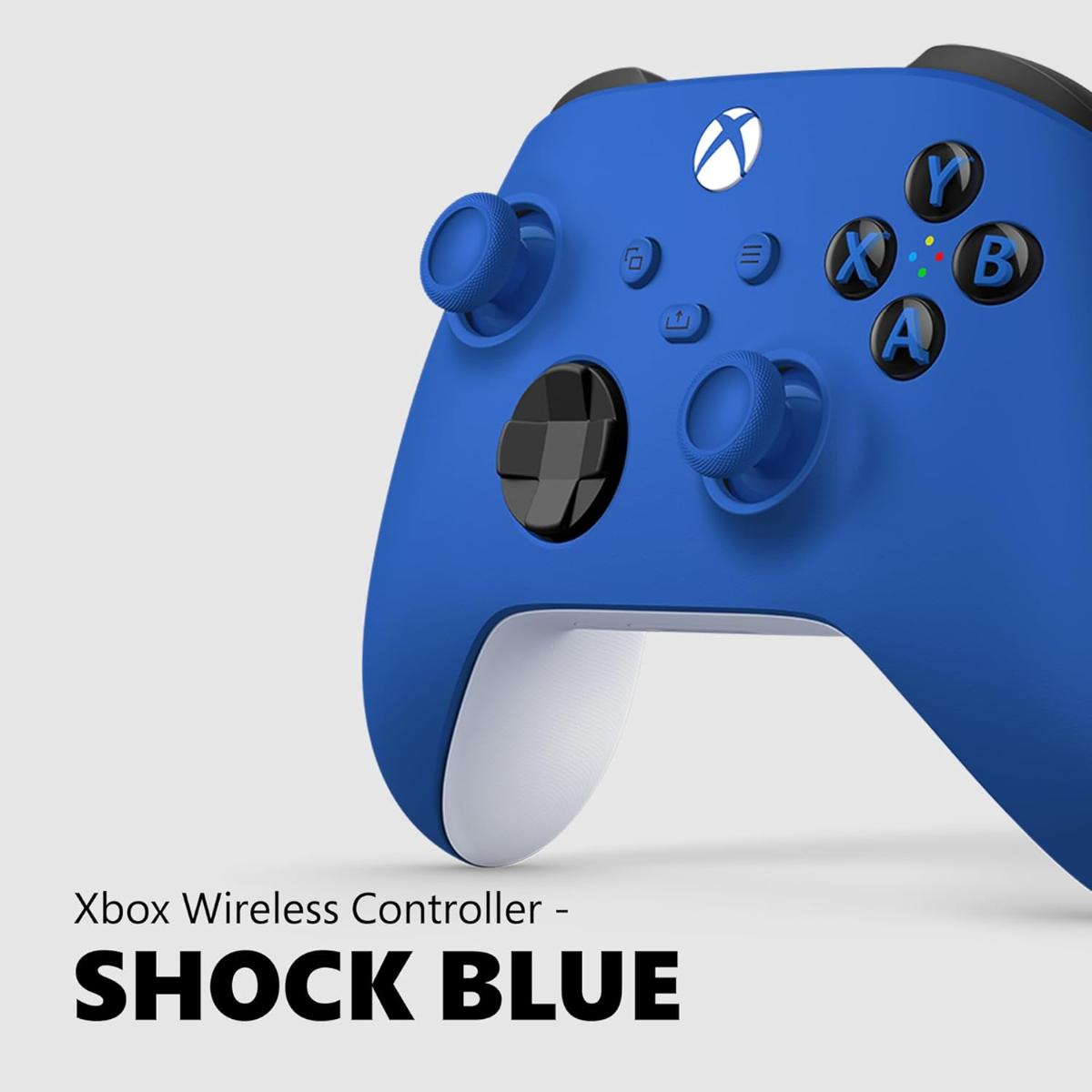 XBOX Wireless Gaming Controller Shock Blue Play on Xbox, Windows, Android, iOS, FireTV Sticks, Smart TVs, VR Headsets