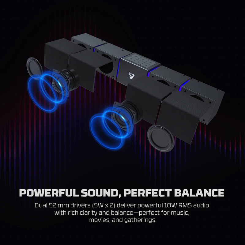 FANTECH BS163 Groove Bar Pro Portable Gaming Speaker BT5.4, Wired -Black