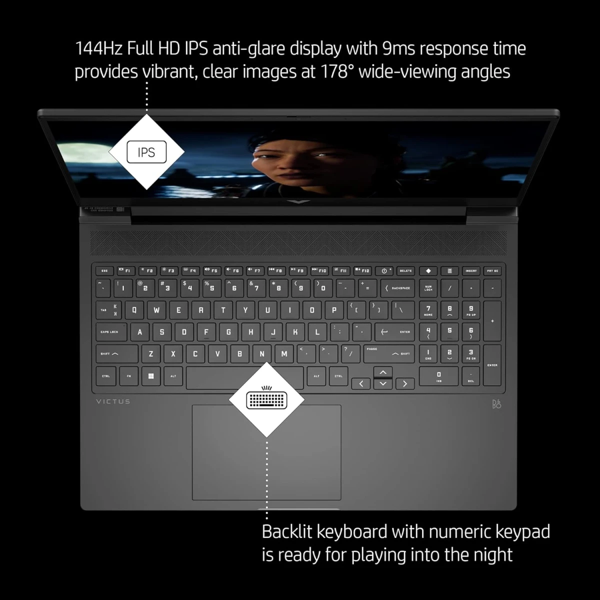 Victus by HP (2024) 15-fa2013dx NEW 13Gen Intel Core i5 13420H12-Cores w/ Nvidia RTX 3050 6GB & 144Hz Display - Mica Silver
