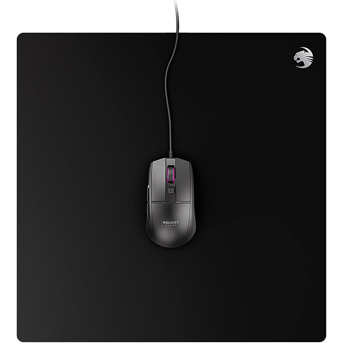 ROCCAT Sense Core Small PC Gaming Mousepad, Non-Slip Rubber Back, Balanced Micro-Weave Cloth Surface, Durable Computer Desk Mat, Square (450 x 450 x 2mm) Black