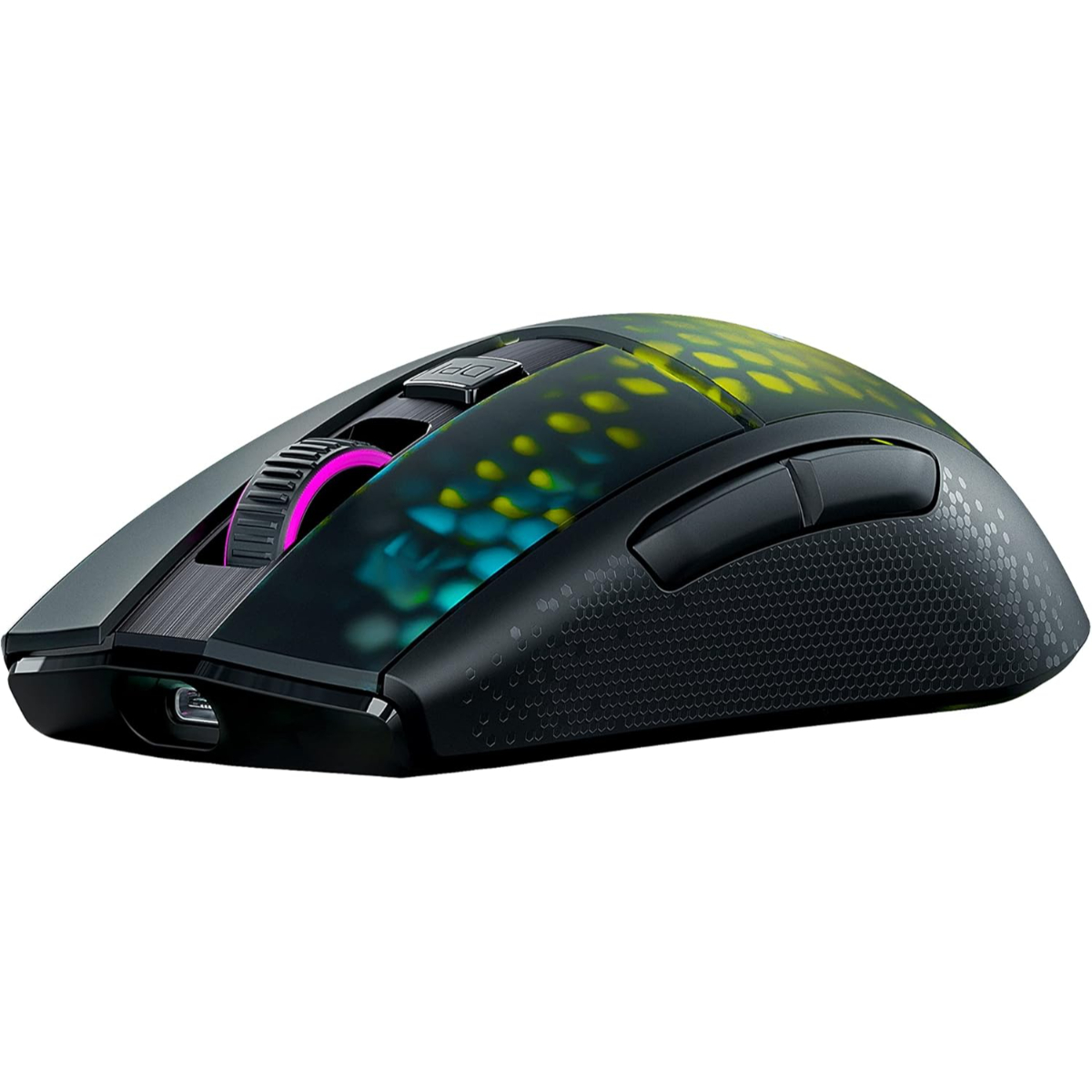 ROCCAT Burst Pro Air Lightweight Symmetrical, Wireless RGB Gaming Mouse with 19K DPI Optical Owl-Eye Sensor, Optical Switches, Titan Wheel, 81-Gram Weight – Black