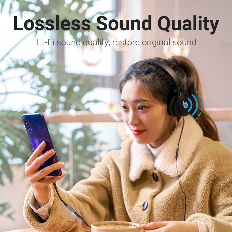 Vention Type C to 3.5 Jack Earphone USB-C Type C to 3.5mm Headphone AUX Adapter Audio Cable for Huawei P40 P30 Pro Xiaomi 10 9