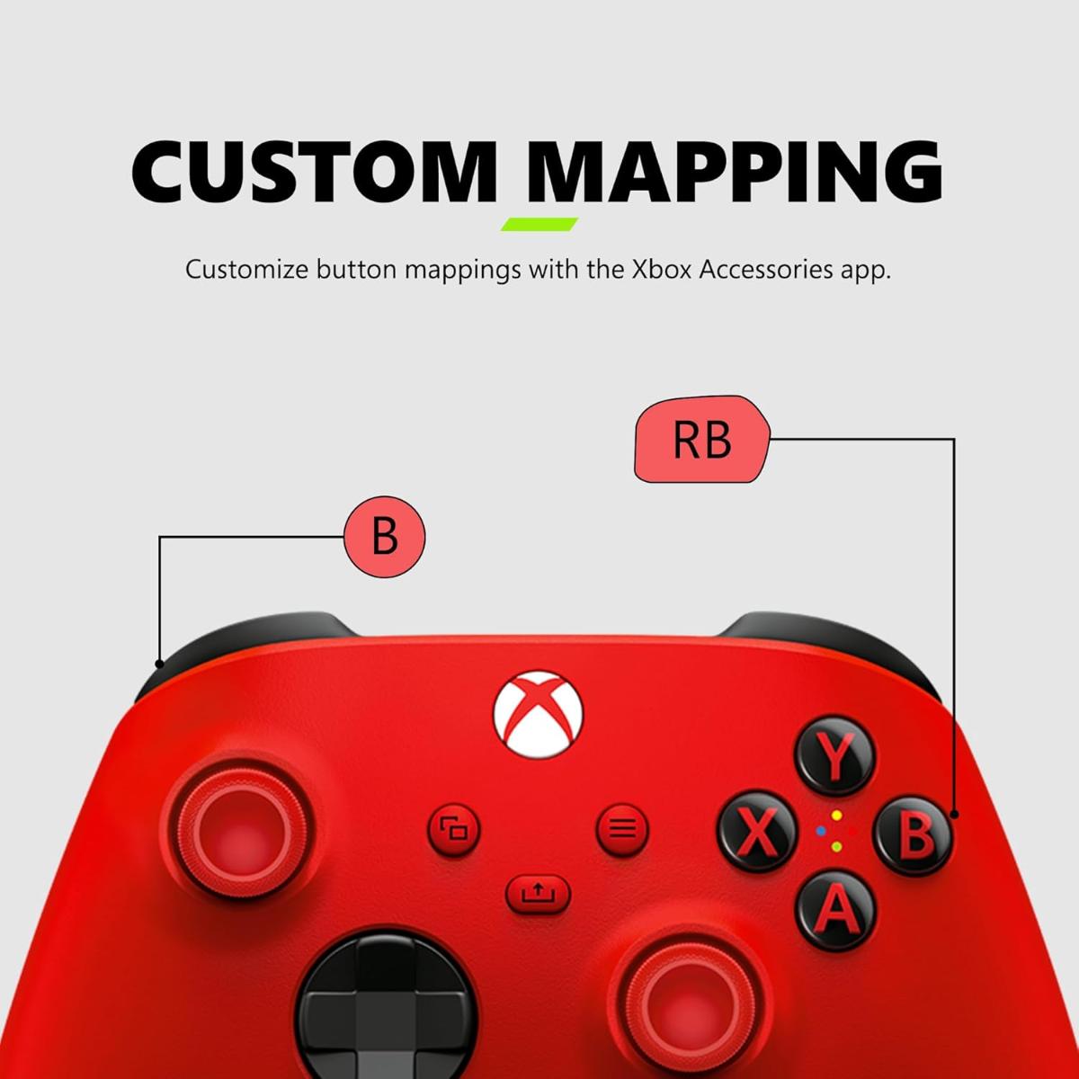 XBOX Wireless Gaming Controller Pulse Red Play on Xbox, Windows, Android, iOS, FireTV Sticks, Smart TVs, VR Headsets
