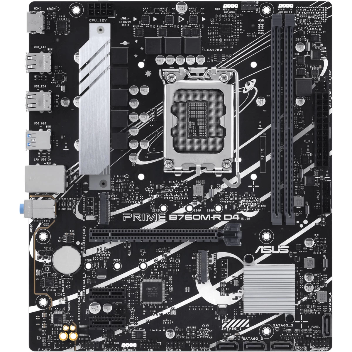 ASUS PRIME B760M-R DDR4 Intel 13th Gen Motherboard PCIe 4.0 DDR4 2xM.2 Gen4 x4 PCIe 4.0 Mainboard