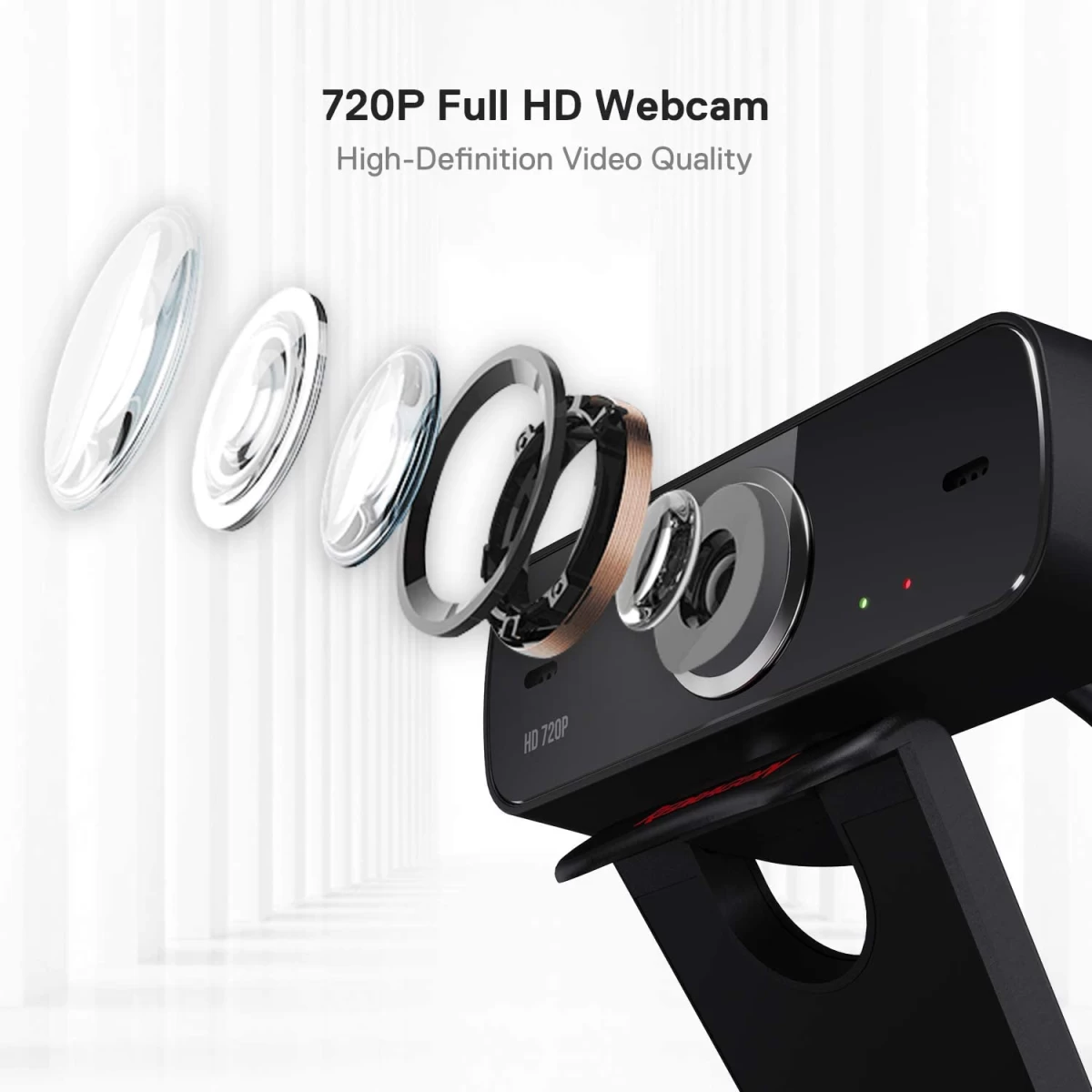 Redragon GW600 720P Microphone 360-Degree Rotation 2.0 USB WebCam