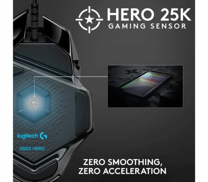 Logitech G502 HERO High Performance 16K DPI Gaming Mouse