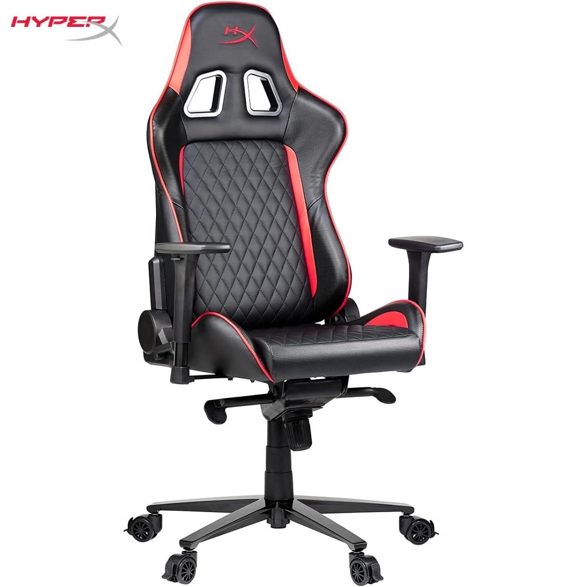 HyperX Blast Gaming Chair - Ergonomic Gaming Chair, Leather Upholstery Video Chair - Red Black PC Racing Tilt Gaslift Foam Armrests Office Secret Hyper X Chair Lab