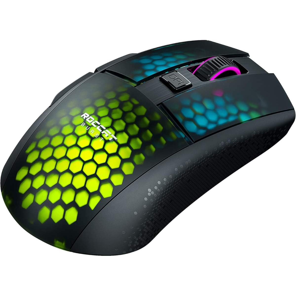 ROCCAT Burst Pro Air Lightweight Symmetrical, Wireless RGB Gaming Mouse with 19K DPI Optical Owl-Eye Sensor, Optical Switches, Titan Wheel, 81-Gram Weight – Black