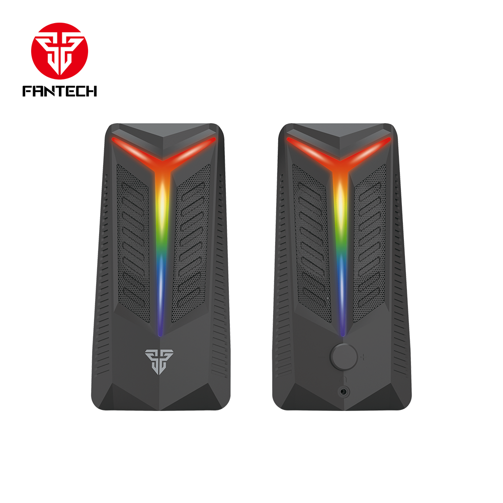 Fantech GS301 Trifecta RGB Dual Mode Connection (Wired & Bluetooth 5.0) Gaming Speaker, 10w Total Power, Easy Control, Smart RGB Switch Touchpad & Switch Between AUX & BT, 3.5mm Headphone Jack Support