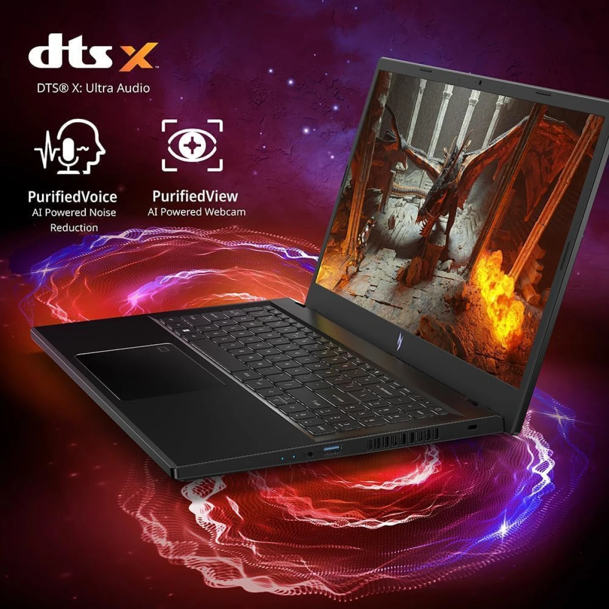 Acer Nitro V 15 (2024) ANV15-51-54DX 13Gen Intel Core i5 10-Cores w/ DDR5 Memory & Nvidia RTX 3050 6GB & 165 Hz Display - Black