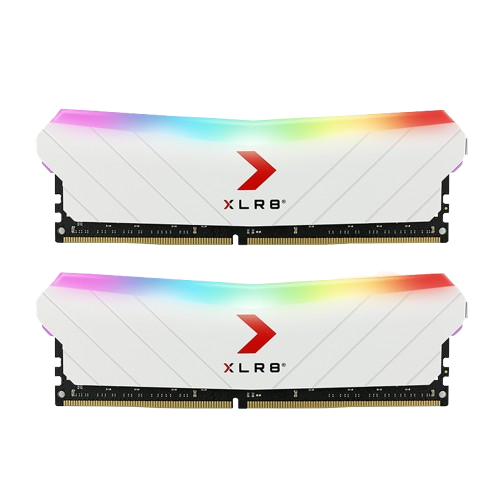 PNY XLR8 Gaming 16GB (2x8GB) DDR4 DRAM 3200MHz (PC4-25600) CL16 1.35V RGB Dual Channel Desktop Memory White Edition