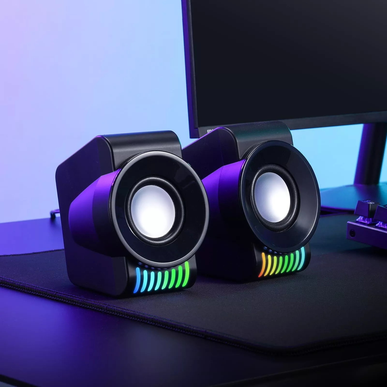 Redragon GS514 PC Gaming Speaker 2.0 Channel Stereo Desktop Computer Speaker ...