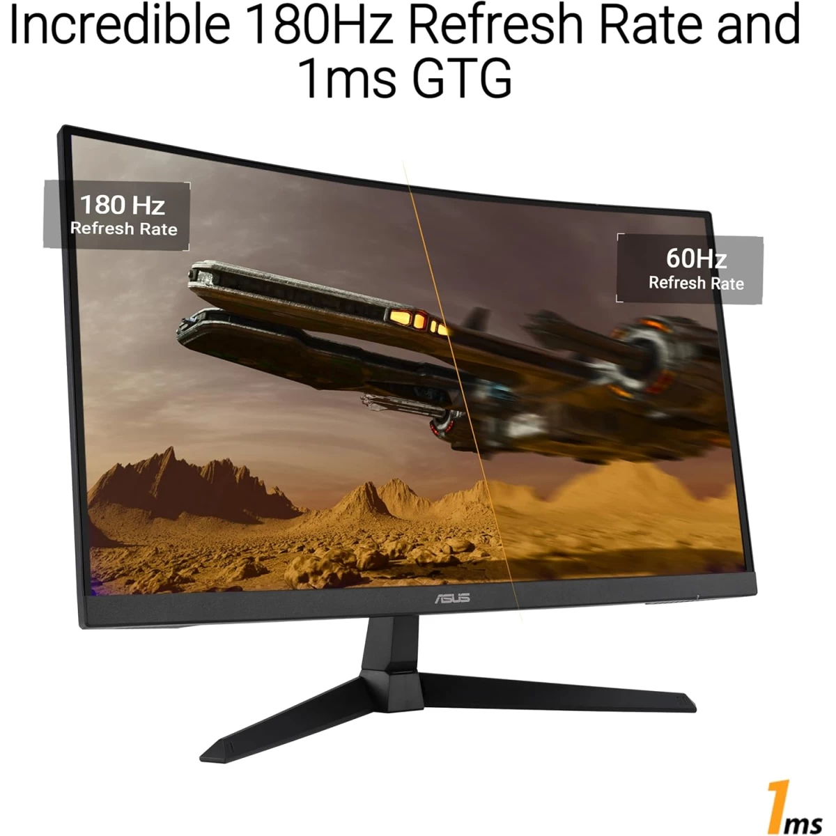 Asus TUF VG27VQ3B 27" Curved 1500R Full HD 180Hz 1ms DCI-P3: 90% FreeSync Shadow Boost Enhances w/ Speaker - Black