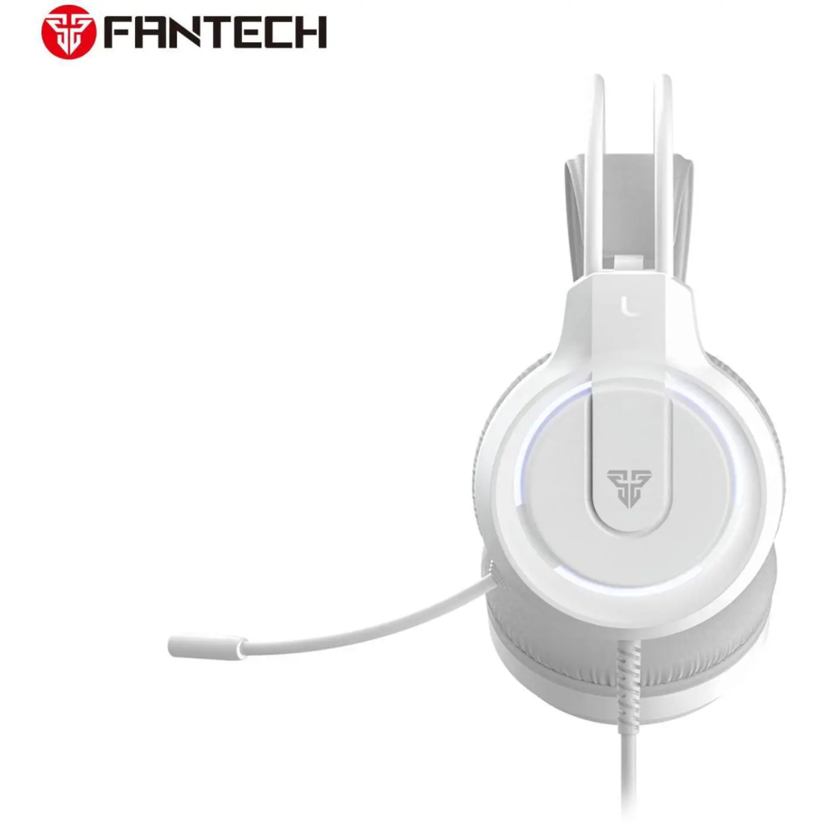 ANTECH FLASH HQ53 White Gaming Headset Lightweight But Durable,Light Effect,Dual 3.5mmTRS+USB A Plug Type-White