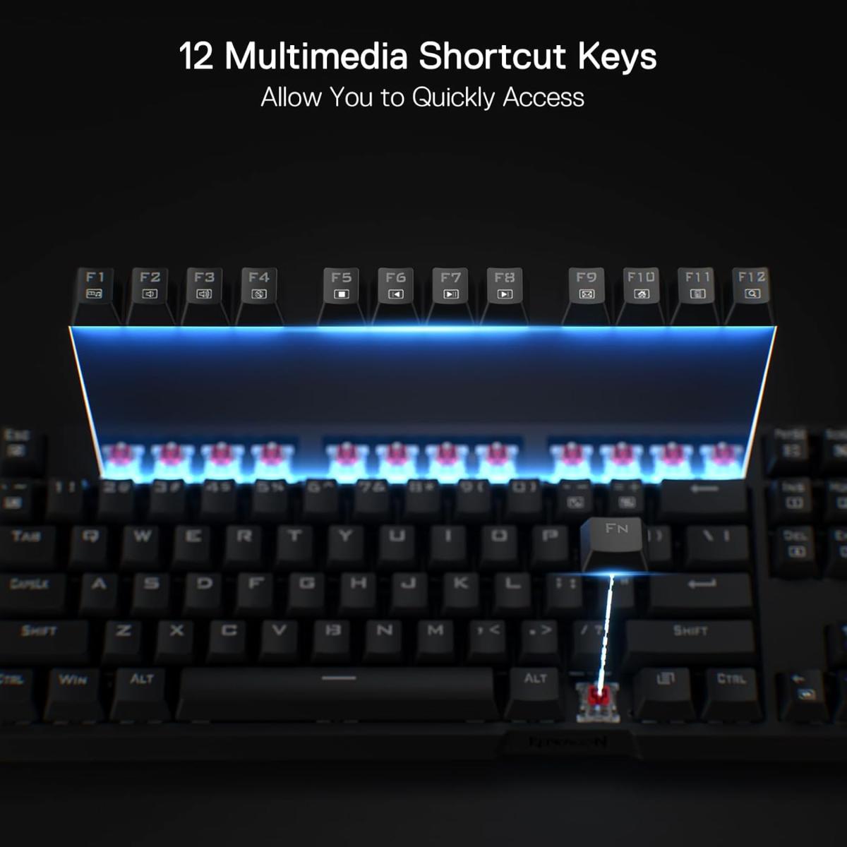 Redragon K670 RGB Backlit Gaming Keyboard, 104 Keys Hot-Swap Mechanical Keyboard, Upgraded Socket, Quiet Linear Red Switch