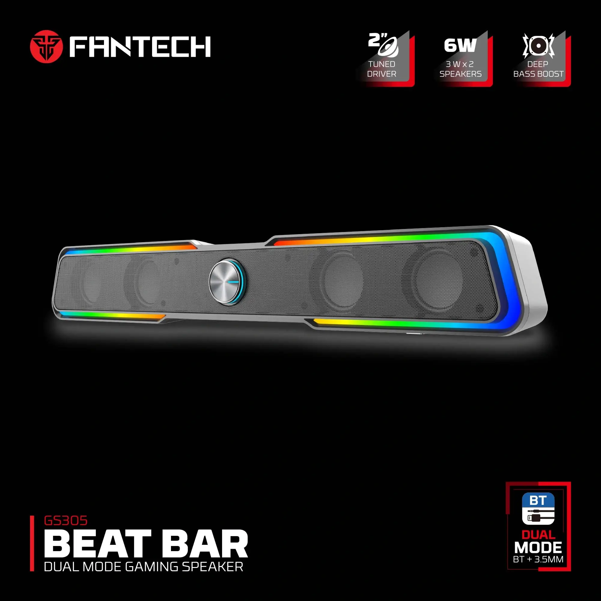 Fantech GS305 BEAT BAR DUAL MODE CONNECTION GAMING SPEAKER