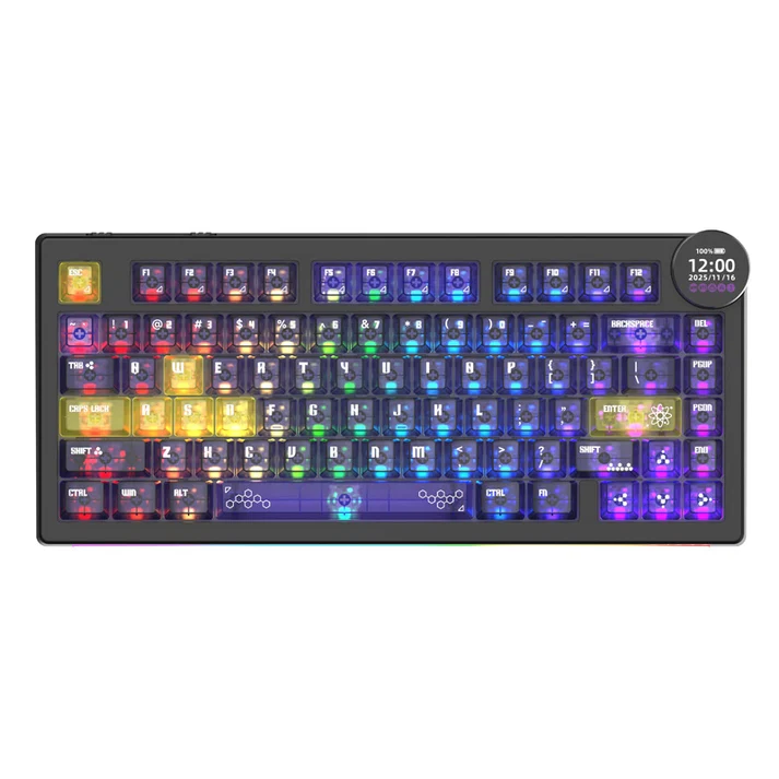 AJAZZ AK820 V2/PRO 10000mAh 2.4G/BT/Wired 1k+1K/8k+8K Gaming Mechanical Keyboard RGB