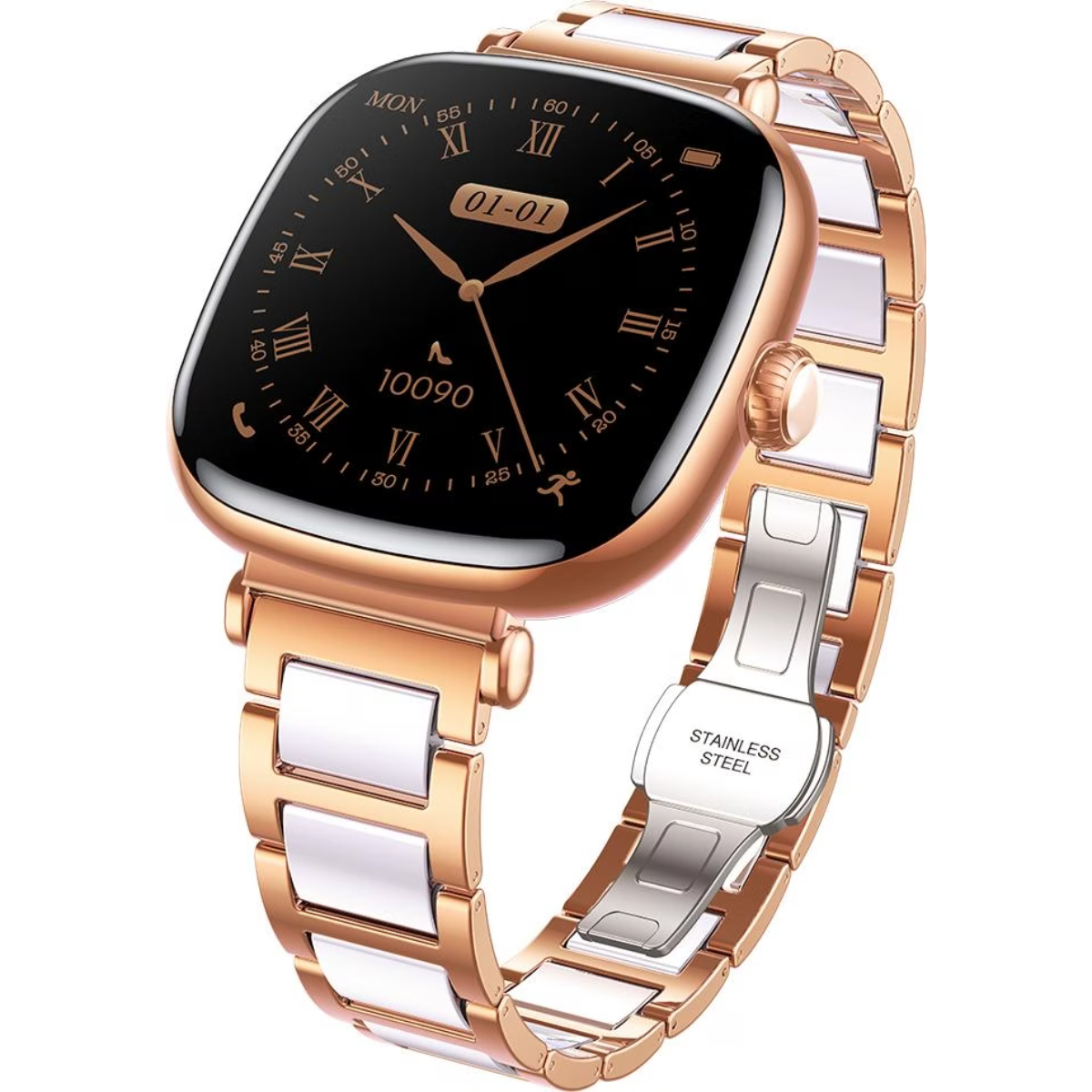 JOYROOM Starlight Series JR-FS1 Smart Watch Bluetooth-Compatible Ceramic Watch (Answer/Make Call)