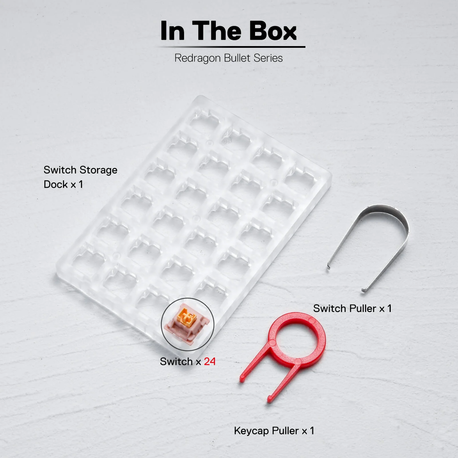 Redragon BULLET-QL A113 Soft Linear Mechanical Switch (24 pcs Switches)