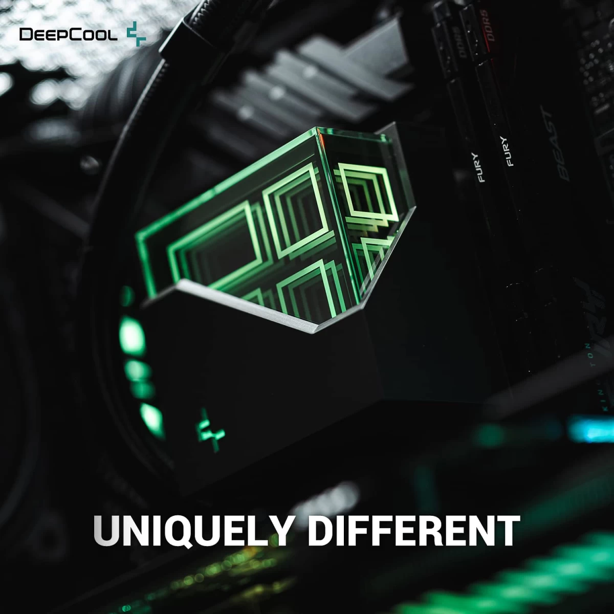 DeepCool Liquid Cooler LT520 4th Gen Dual-Chamber Pump 3100RPM Multidimensional Infinity Mirror ARGB Block 280w TDP AIO Cooler