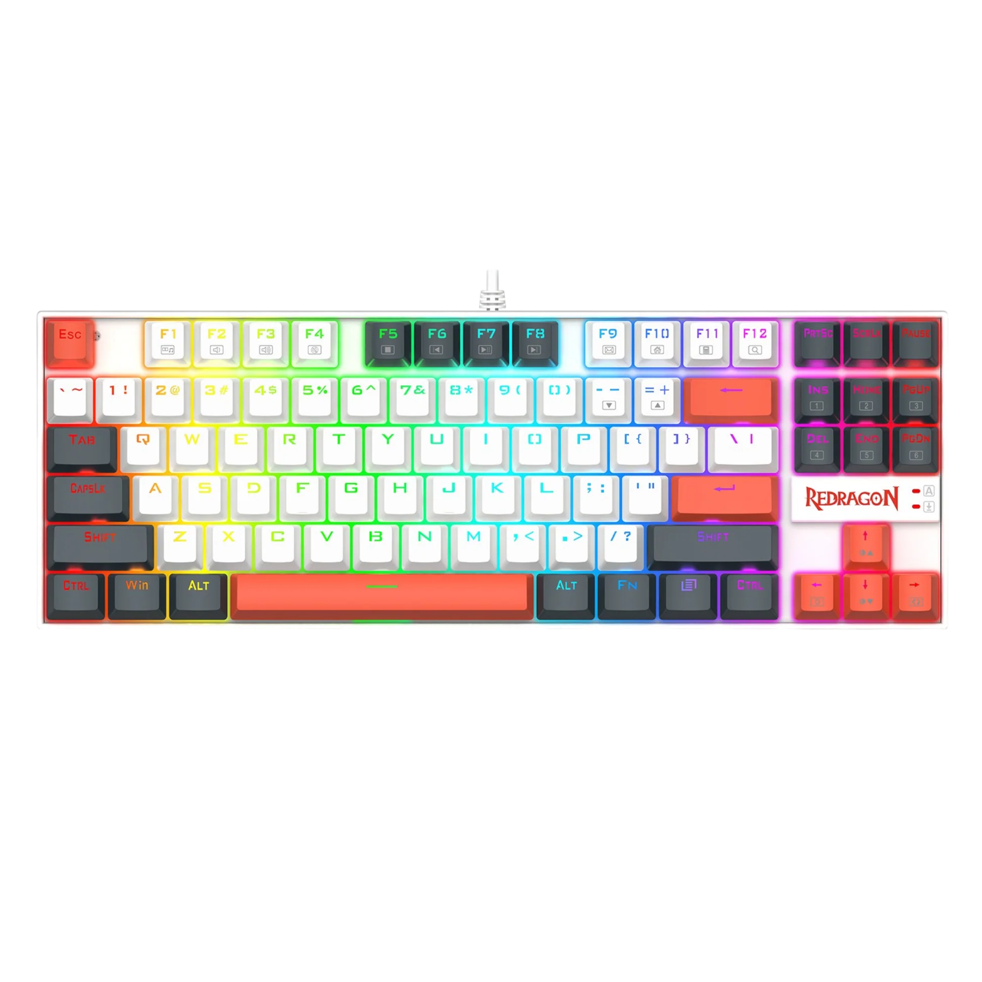 Redragon K552 Mechanical Gaming Keyboard, 87-Key Compact, LED Gaming Keyboard with Red Switches, Anti-Ghosting, Metal Frame for PC Gaming & Typing, Beginner-Friendly