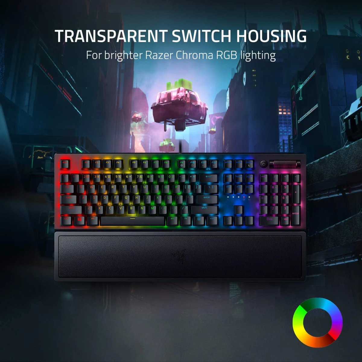 Razer BlackWidow V3 Mechanical Keyboard with Green Switches Chroma - alternate view