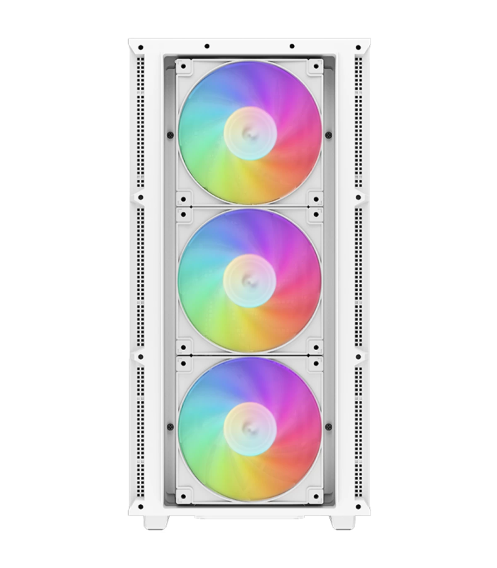 Deepcool CH560 Digital Mid Tower High Air Flow w/ 3x140mm + 1x120mm ARGB Fans Real-time Dual Status Digital Display - White