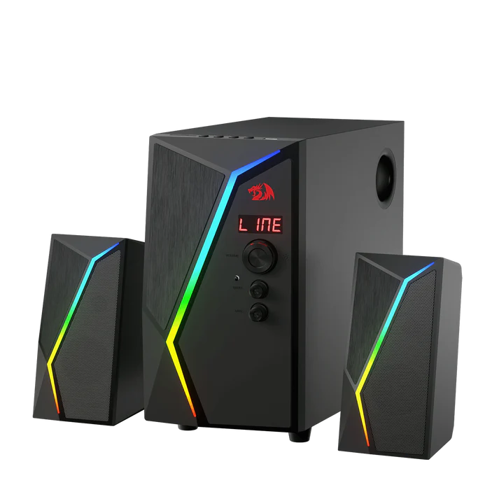 Redragon ANVIL GS520 PRO 2.1 USB, AUX, SD, Bluetooth Input Available RGB Backlight Channel Gaming Speaker