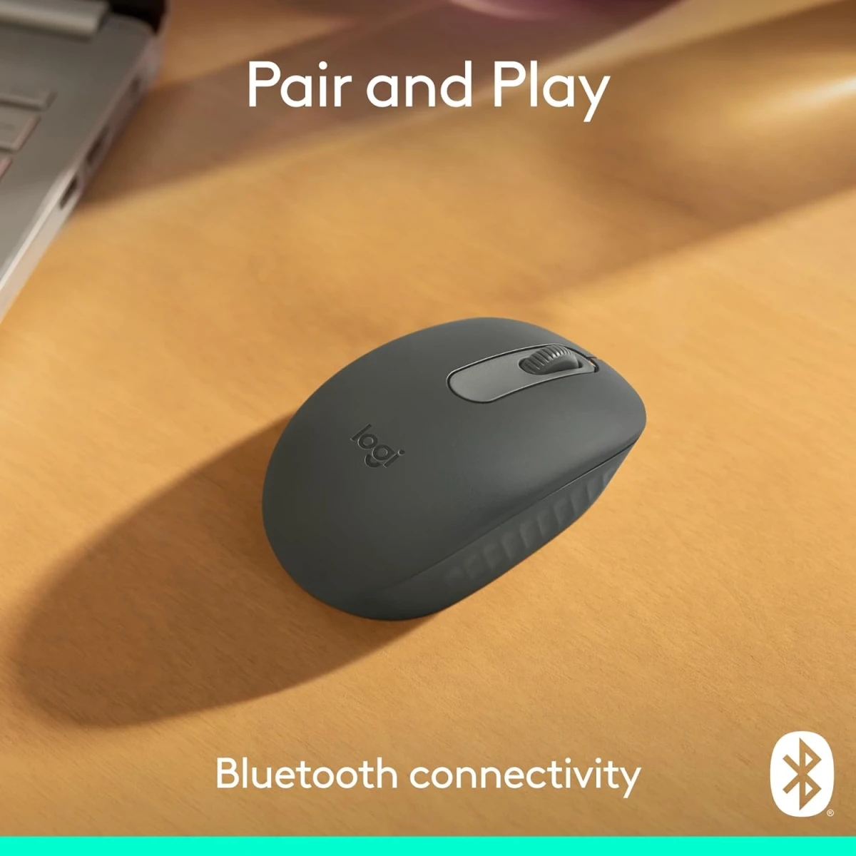 Logitech M196 Bluetooth Wireless Compact & Portable 12-Month Battery Smooth Tracking Compatible with PC & Mac, Windows and macOS - Graphite