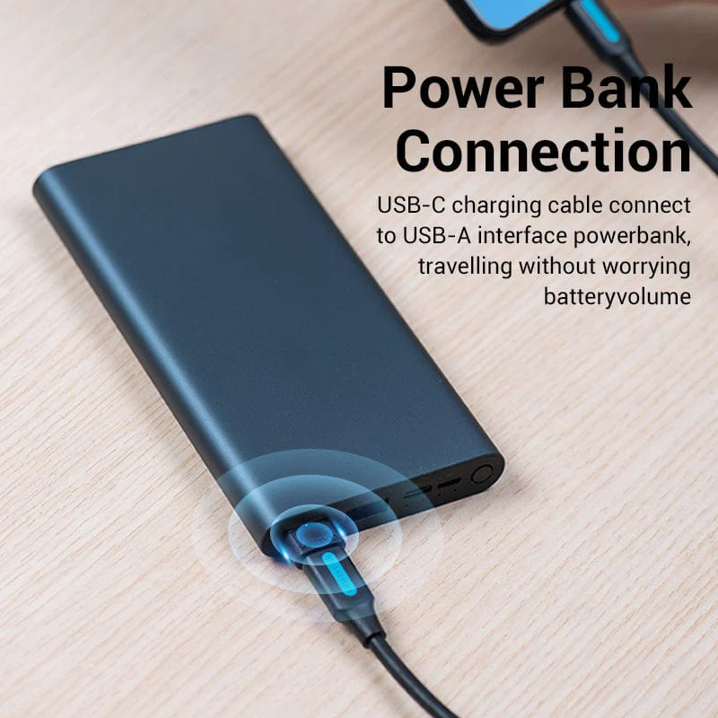 Vention USB 2.0 Male to USB-C Female Adapter Black PVC Type