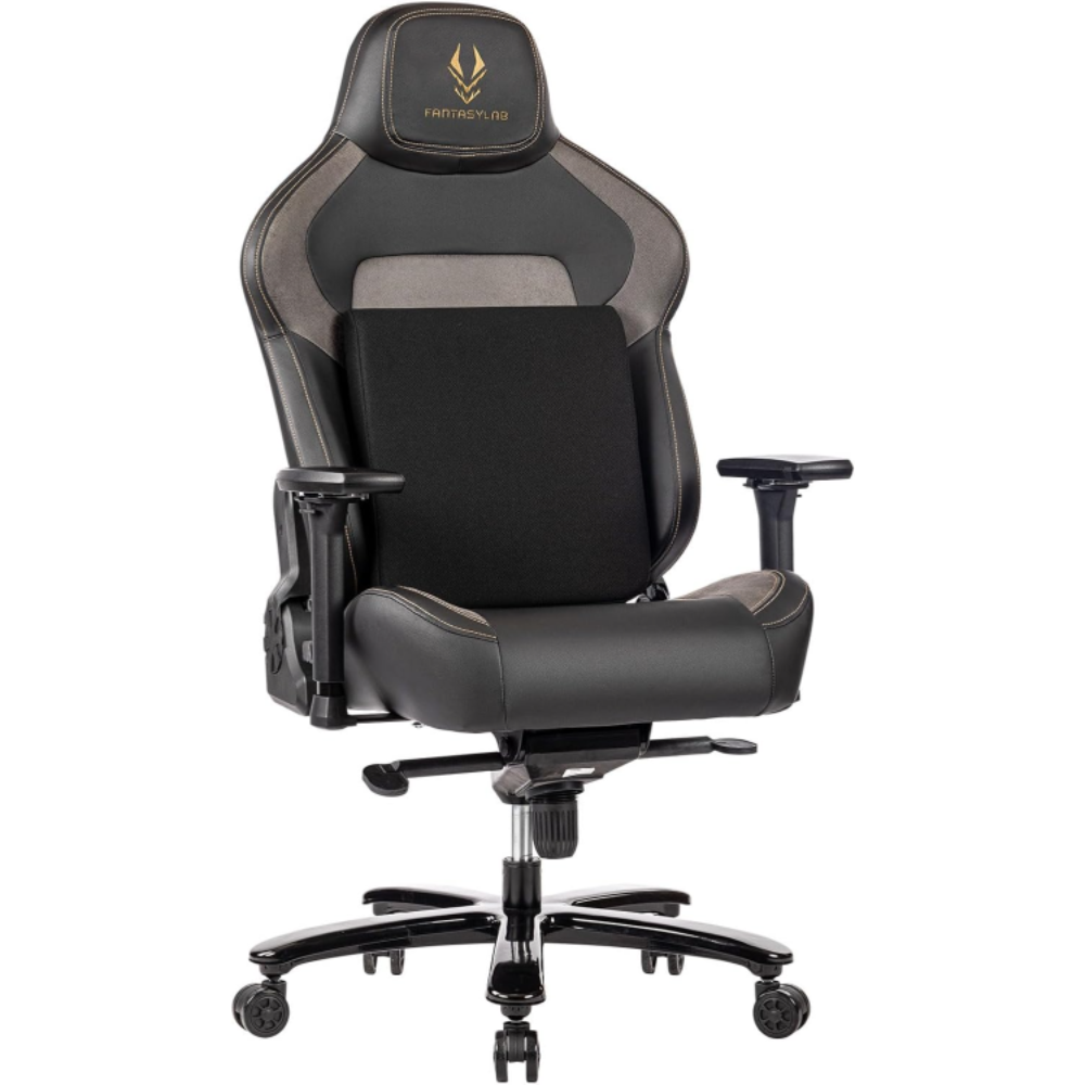 Fantasylab  Big and Tall Gaming Chair 440LBS Gaming Chair with Metal Base Memory Foam Lumbar 4D Adjustable Armrest Computer Chair for Heavy People Ergonomic High-Back Computer Chair