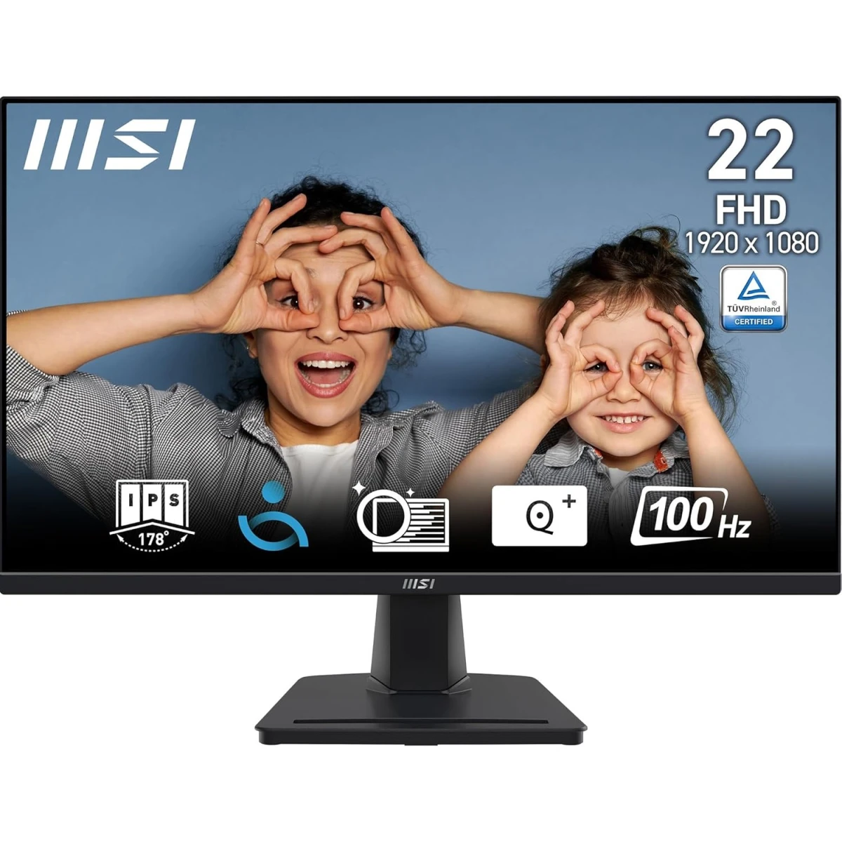 MSI PRO MP225 22" Full HD 100Hz 1ms EyesErgo Anti-Flicker Less Blue Light w/ HDMI & VGA Interface - Black