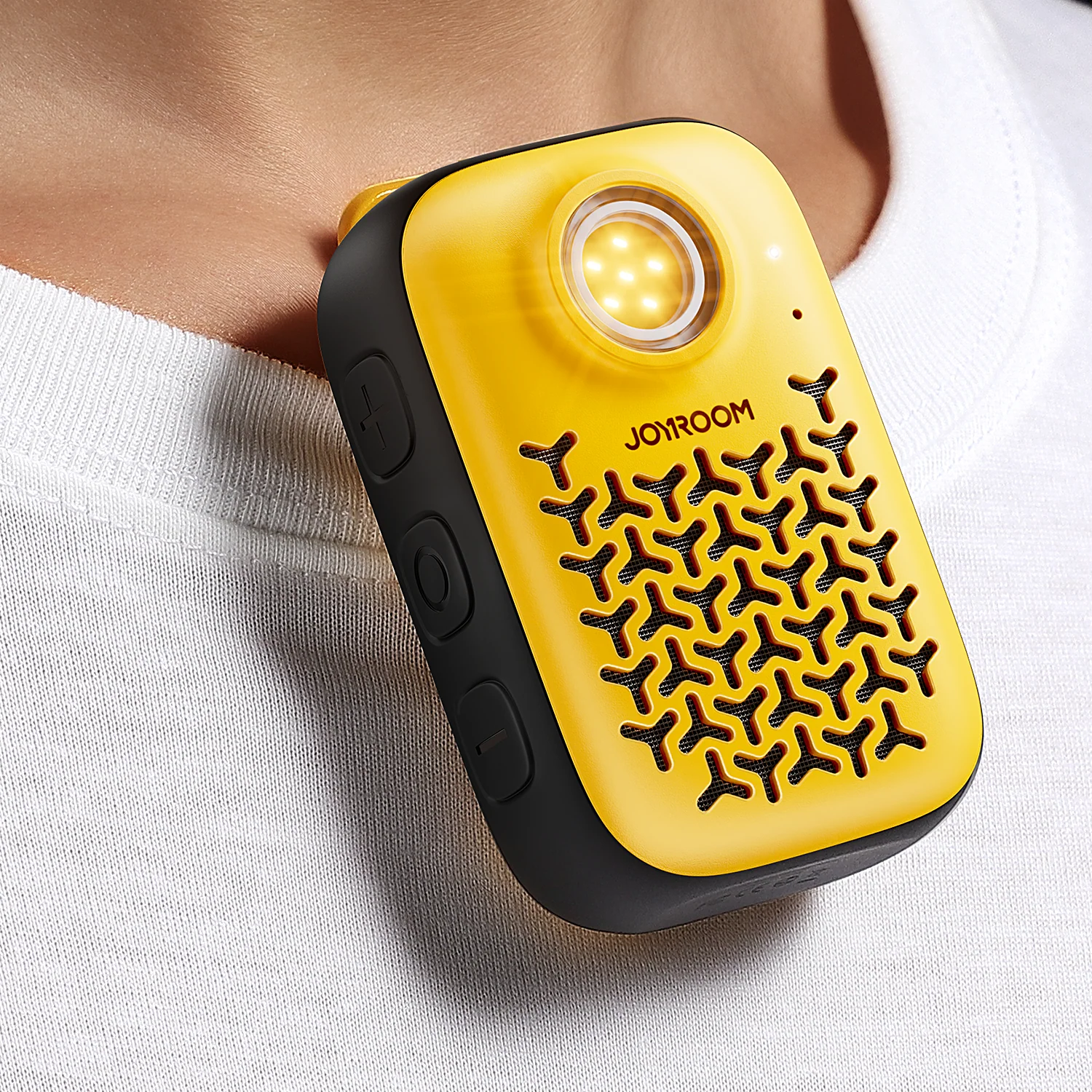 JOYROOM Wearable Bluetooth Speakers, Clip-On Wireless IP67 Waterproof Small Portable Magnetic Speaker with Light, Clean Sound/Bluetooth 5.4/ENC Built-in Mic/Lightweight Speaker for Outdoor/Work