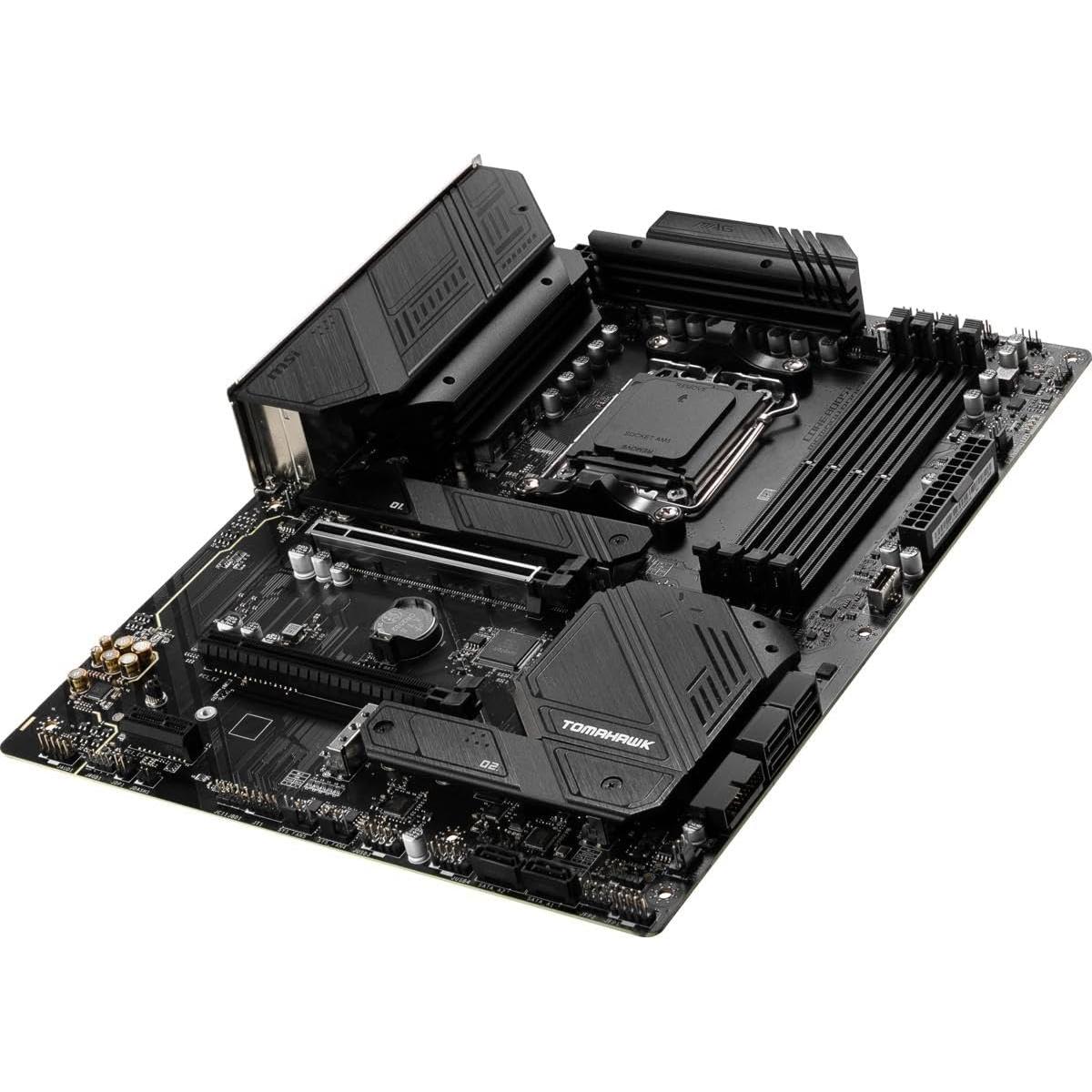 MSI MAG B650 Tomahawk WiFi Gaming Motherboard (AMD Ryzen 9000/8000/7000 Series Processors, AM5, DDR5, PCIe 4.0, M.2, SATA 6Gb/s, USB 3.2 Gen 2, HDMI/DP, Wi-Fi 6E, Bluetooth 5.3, 2.5Gbps LAN, ATX)