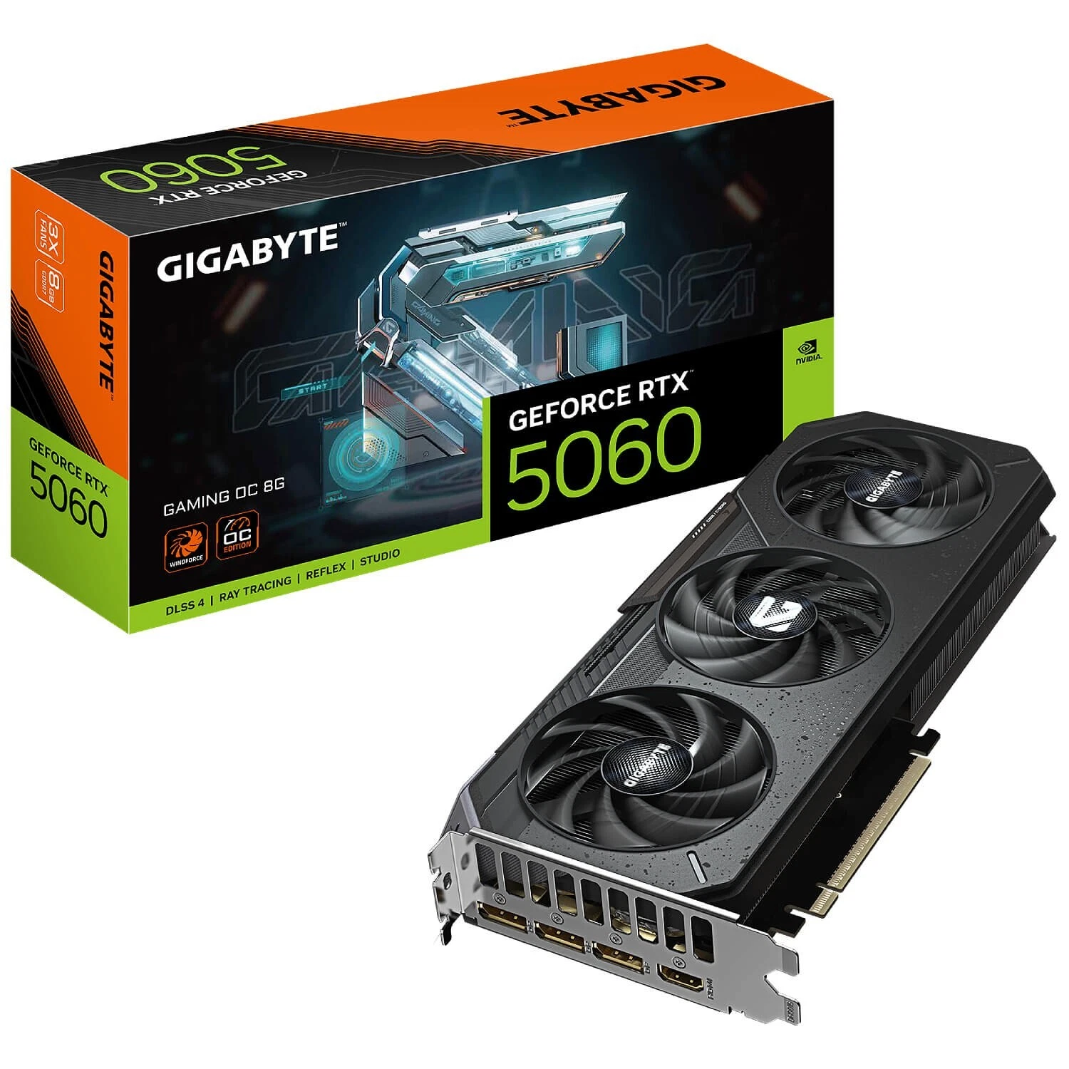 GeForce RTX™ 5060 GAMING OC 8G GV-N5060GAMING OC-8GD GDDR7 128bit PCIe 5.0 x16