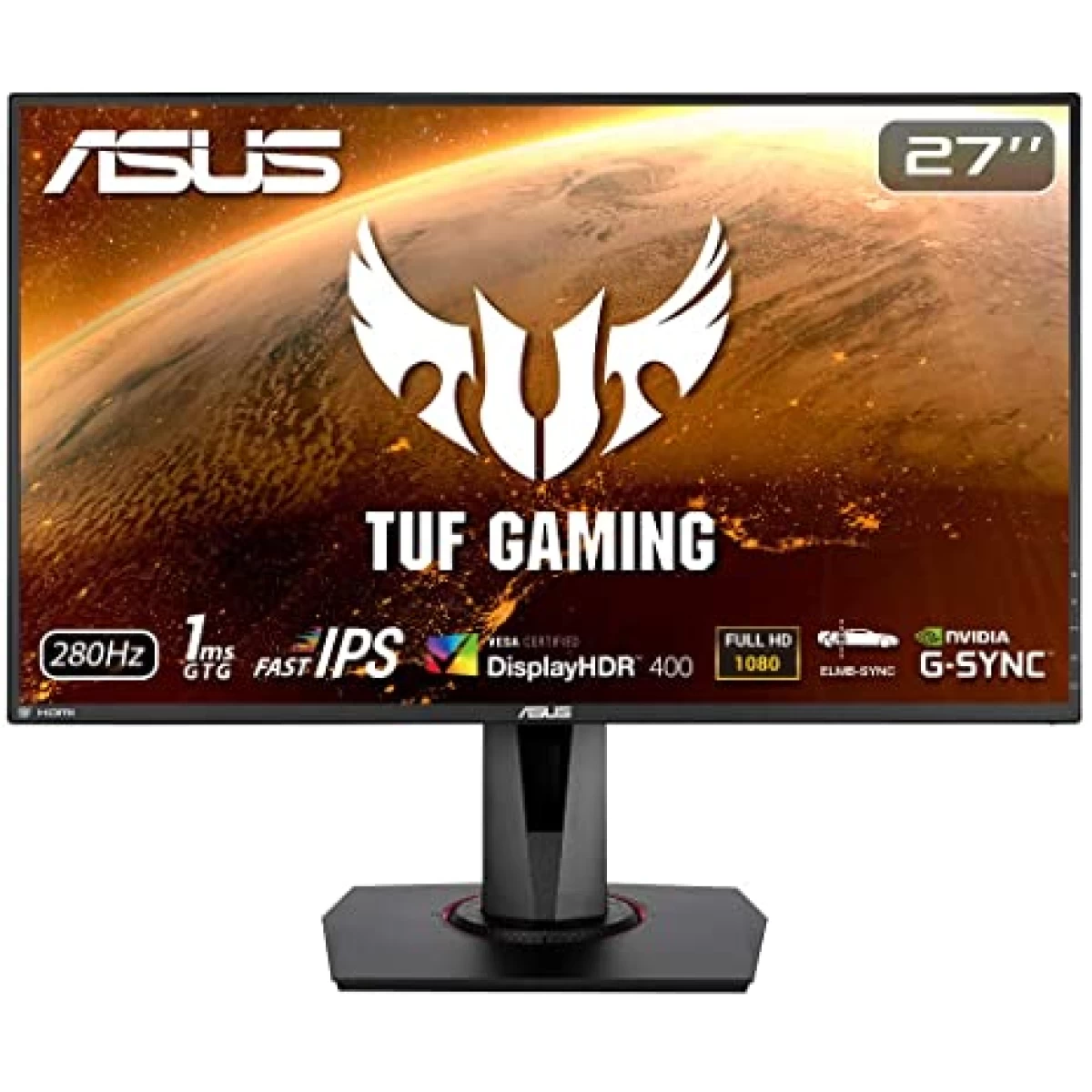 ASUS TUF Gaming VG279QM 27” Fast IPS HDR400 Full HD 280Hz 1ms G-SYNC Compatible - BLACK
