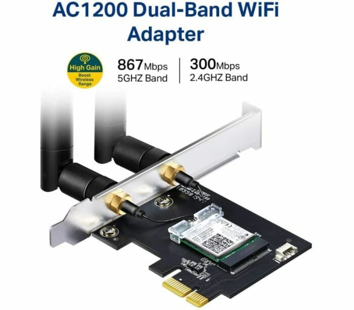 TP-Link Archer T5E AC1200 Dual Band Wireless PCIe & Bluetooth 4.2