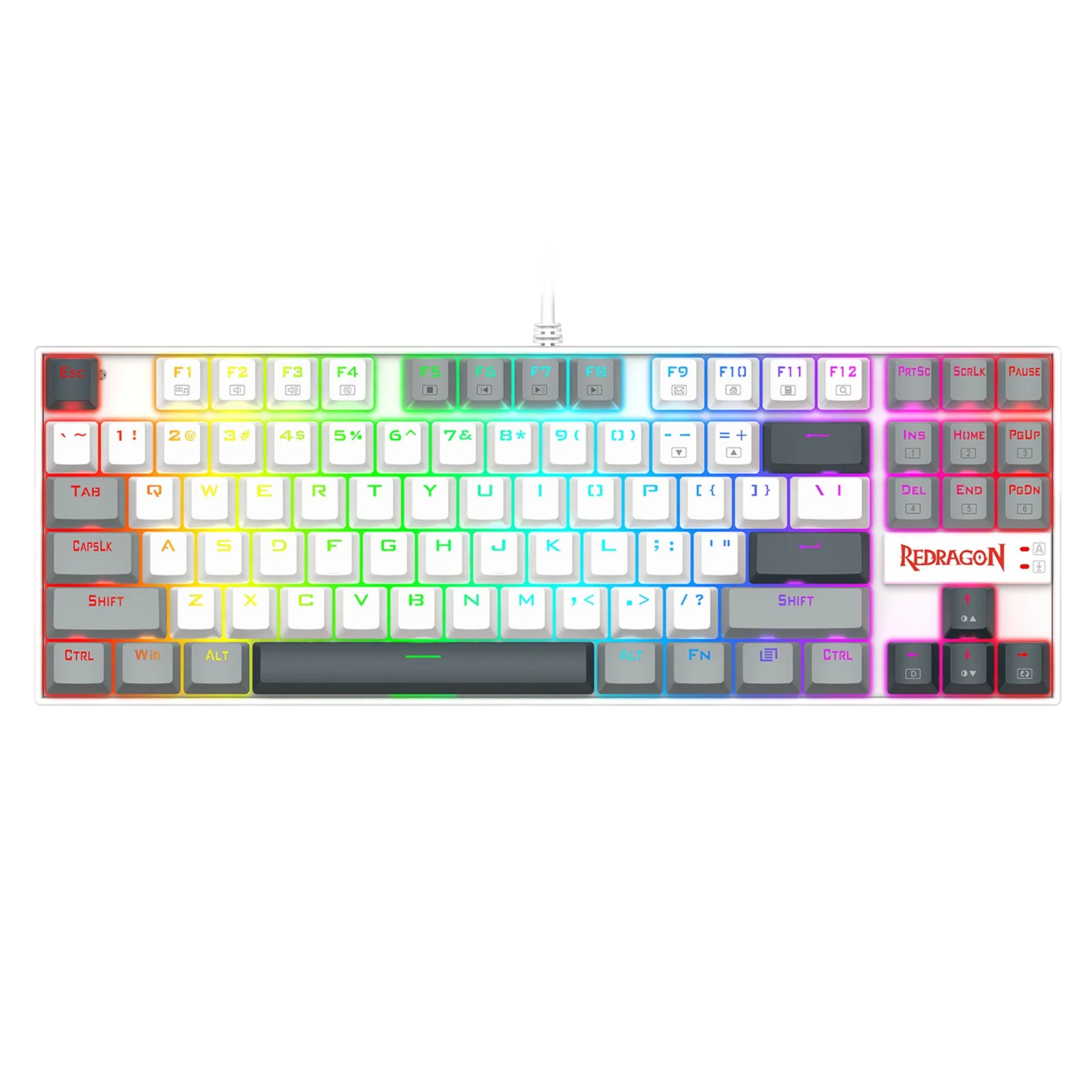 Redragon K552 WGL-R KUMARA Edition,Wired LED Mechanical Gaming Keyboard with High-precision machinery manufacture, Double injection keycaps,Full key conflict free - Red Switch